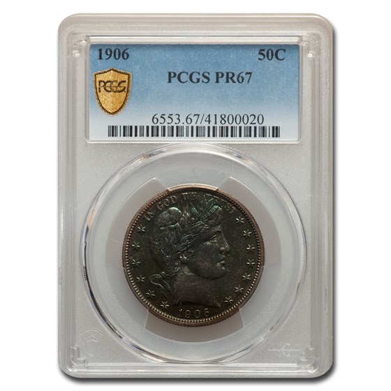 1906 Barber Half Dollar PR-67 PCGS 1906 Barber Half Dollar PR-67 PCGS