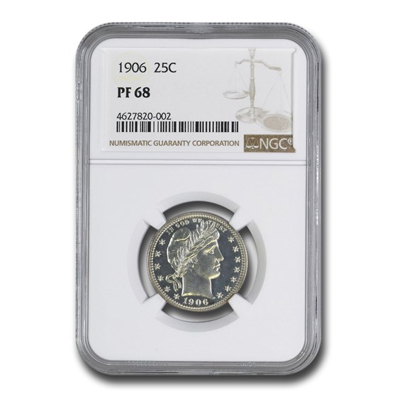 1906 Barber Quarter PF-68 NGC 1906 Barber Quarter PF-68 NGC