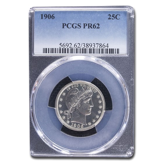 1906 Barber Quarter PR-62 PCGS 1906 Barber Quarter PR-62 PCGS