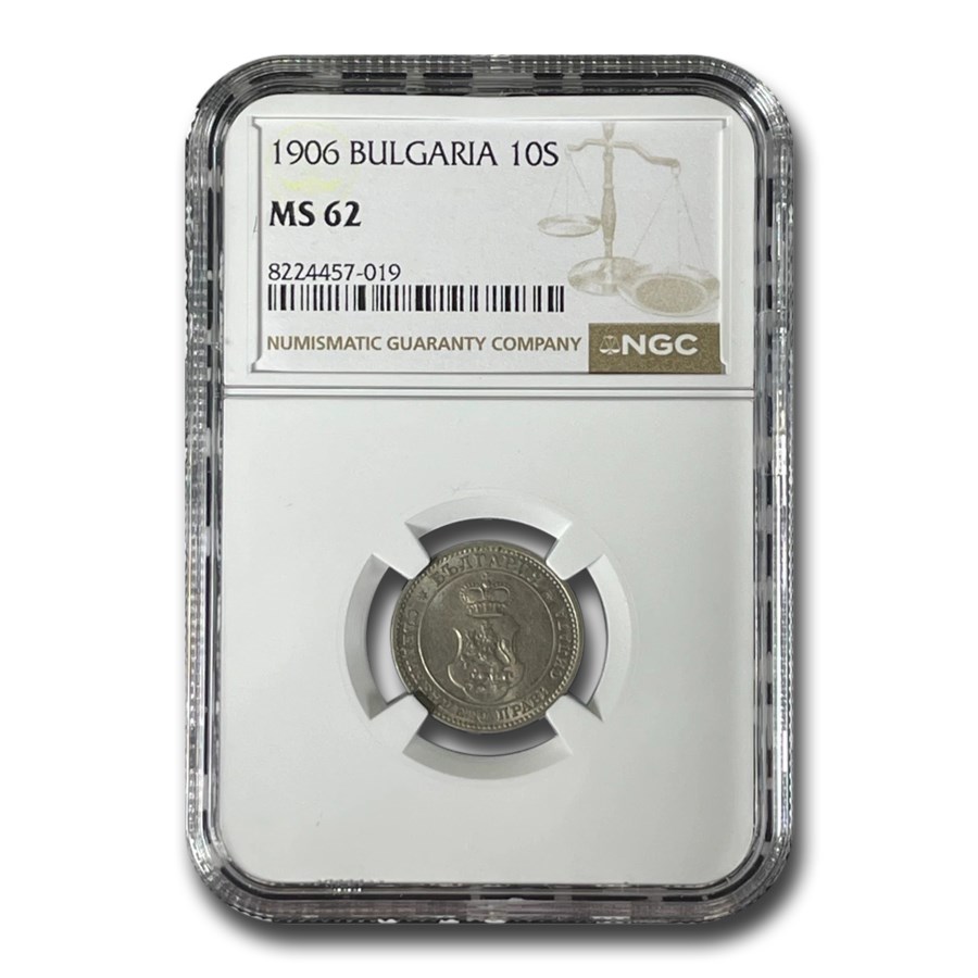 1906 Bulgaria 10 Stotinki MS-62 NGC
