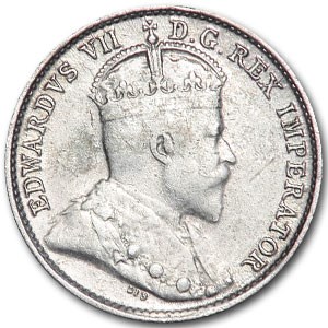 1906 Canada 5 Cents Silver XF KM#13 Edward VII 1906 Canada 5 Cents Silver XF KM#13 Edward VII