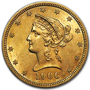 1906-D $10 Liberty Gold Eagle AU 1906-D $10 Liberty Gold Eagle AU