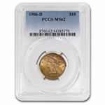 1906-D $10 Liberty Gold Eagle MS-62 PCGS