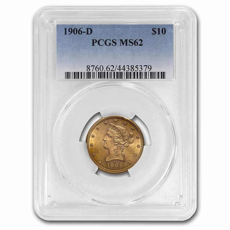1906-D $10 Liberty Gold Eagle MS-62 PCGS