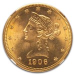 1906-D $10 Liberty Gold Eagle MS-66 NGC