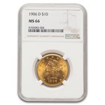 1906-D $10 Liberty Gold Eagle MS-66 NGC