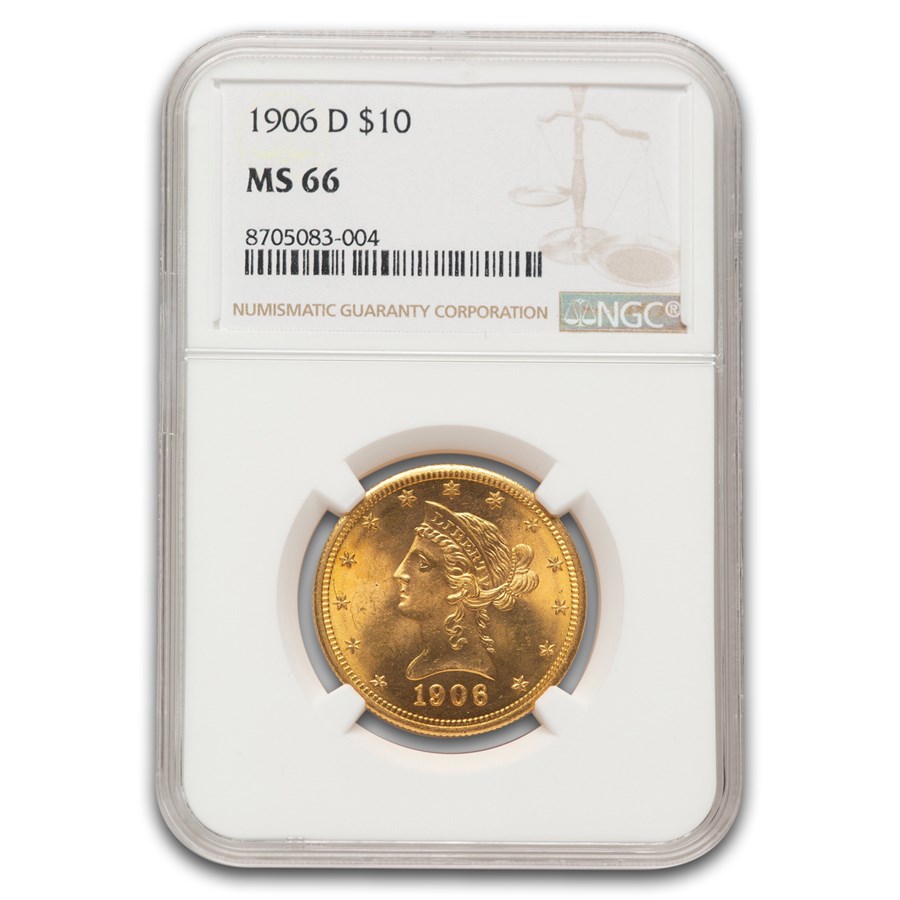 1906-D $10 Liberty Gold Eagle MS-66 NGC