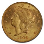 1906-D $20 Liberty Gold Double Eagle MS-63 PCGS