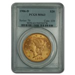 1906-D $20 Liberty Gold Double Eagle MS-63 PCGS