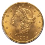 1906-D $20 Liberty Gold Double Eagle MS-64+ PCGS CAC