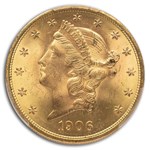 1906-D $20 Liberty Gold Double Eagle MS-65 PCGS