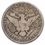 1906-D Barber Half Dollar 20-Coin Roll Avg Circ