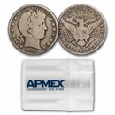 1906-D Barber Half Dollar 20-Coin Roll Avg Circ