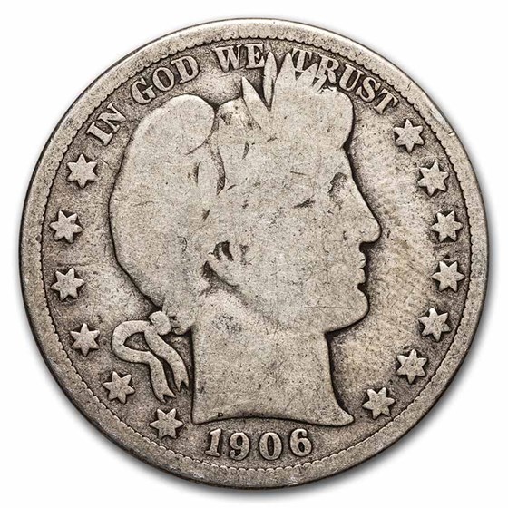 1906-D Barber Half Dollar Good 1906-D Barber Half Dollar Good