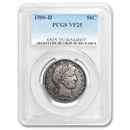 1906-D Barber Half Dollar VF-25 PCGS 1906-D Barber Half Dollar VF-25 PCGS