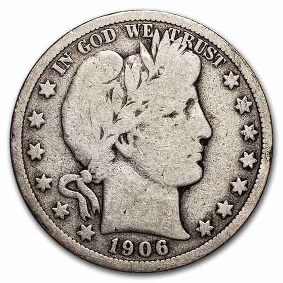 1906-D Barber Half Dollar VG 1906-D Barber Half Dollar VG