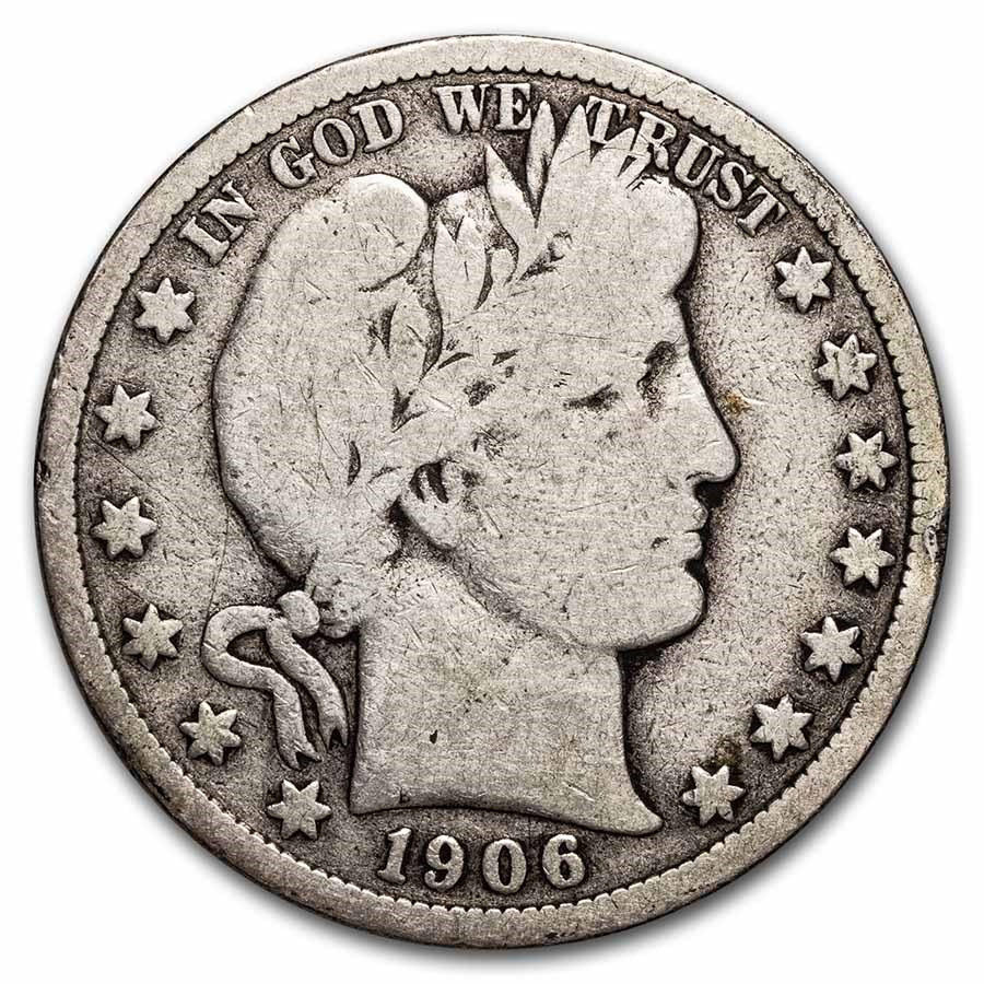1906-D Barber Half Dollar VG