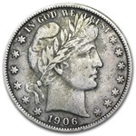 1906-D Barber Half Dollar XF