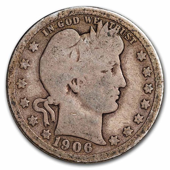1906-D Barber Quarter Good/VG 1906-D Barber Quarter Good/VG