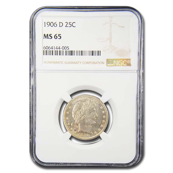 1906-D Barber Quarter MS-65 NGC 1906-D Barber Quarter MS-65 NGC