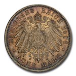 1906 German States AR 5 Mark Baden Friedrich I MS-65 PCGS