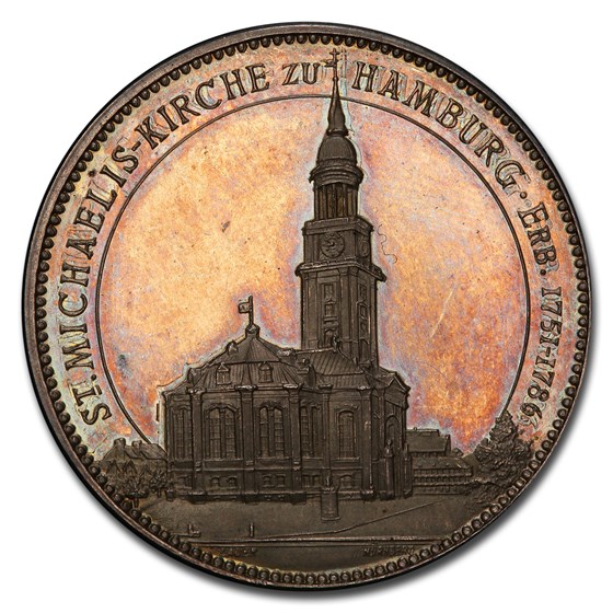 1906 German States Hamburg AR Medal SP-64 PCGS 1906 German States Hamburg AR Medal SP-64 PCGS