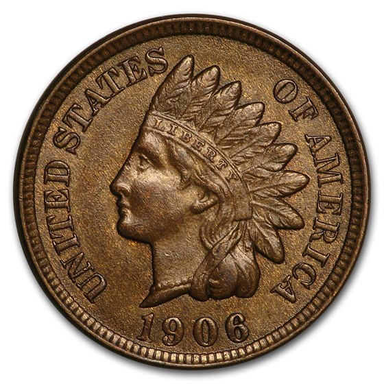 1906 Indian Head Cent BU (Brown) 1906 Indian Head Cent BU (Brown)