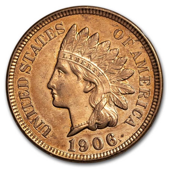 1906 Indian Head Cent BU (Red) 1906 Indian Head Cent BU (Red)
