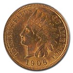 1906 Indian Head Cent MS-64 PCGS (Red/Brown)