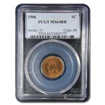 1906 Indian Head Cent MS-64 PCGS (Red/Brown)