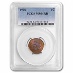 1906 Indian Head Cent MS-64 PCGS (Red/Brown)