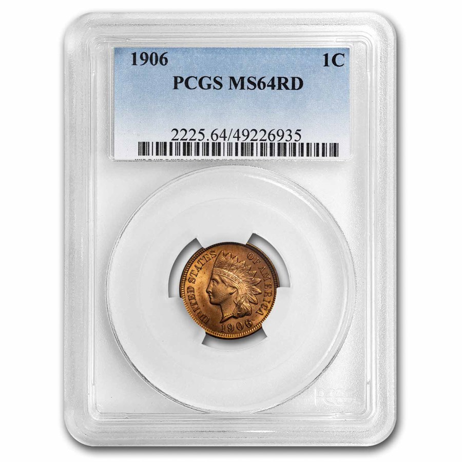 1906 Indian Head Cent MS-64 PCGS (Red)