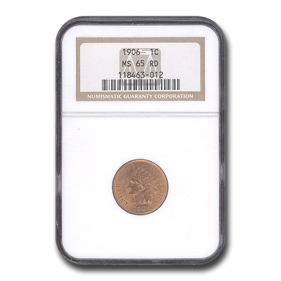 1906 Indian Head Cent MS-65 NGC (Red)