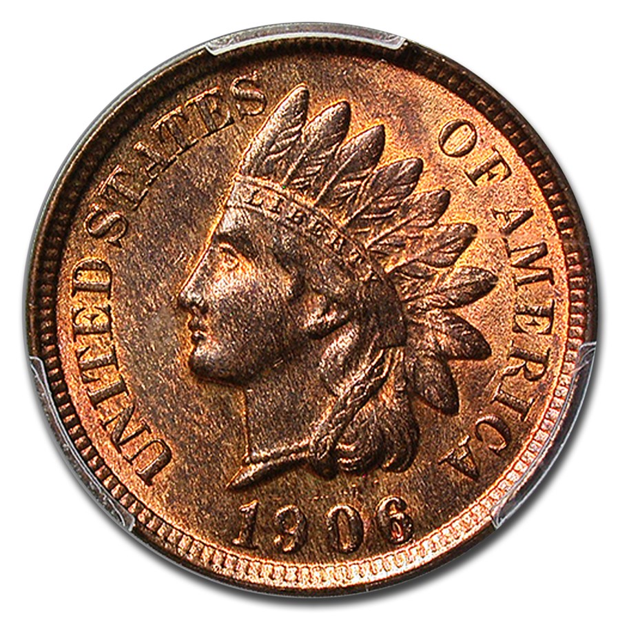 1906 Indian Head Cent MS-65 PCGS (Red/Brown)