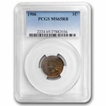 1906 Indian Head Cent MS-65 PCGS (Red/Brown)