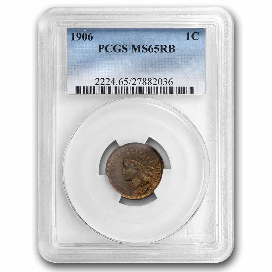 1906 Indian Head Cent MS-65 PCGS (Red/Brown)