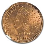 1906 Indian Head Cent MS-66 NGC (Red)
