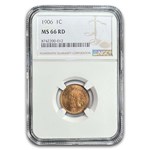 1906 Indian Head Cent MS-66 NGC (Red)