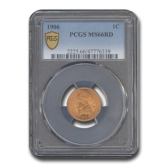 1906 Indian Head Cent MS-66 PCGS (Red) 1906 Indian Head Cent MS-66 PCGS (Red)