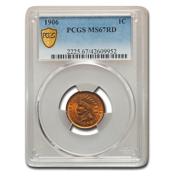 1906 Indian Head Cent MS-67 PCGS (Red) 1906 Indian Head Cent MS-67 PCGS (Red)