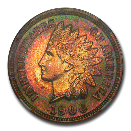 1906 Indian Head Cent PF-64 NGC (Red/Brown) 1906 Indian Head Cent PF-64 NGC (Red/Brown)