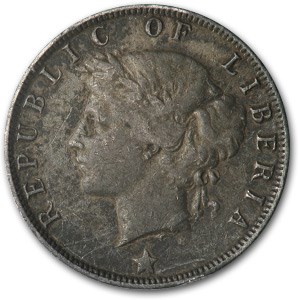 1906 Liberia Silver 25 Cent VF 1906 Liberia Silver 25 Cent VF