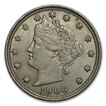 1906 Liberty Head V Nickel AU
