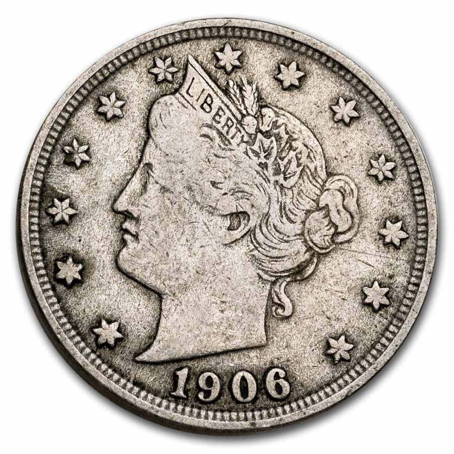 1906 Liberty Head V Nickel Fine