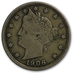 1906 Liberty Head V Nickel Fine 1906 Liberty Head V Nickel Fine