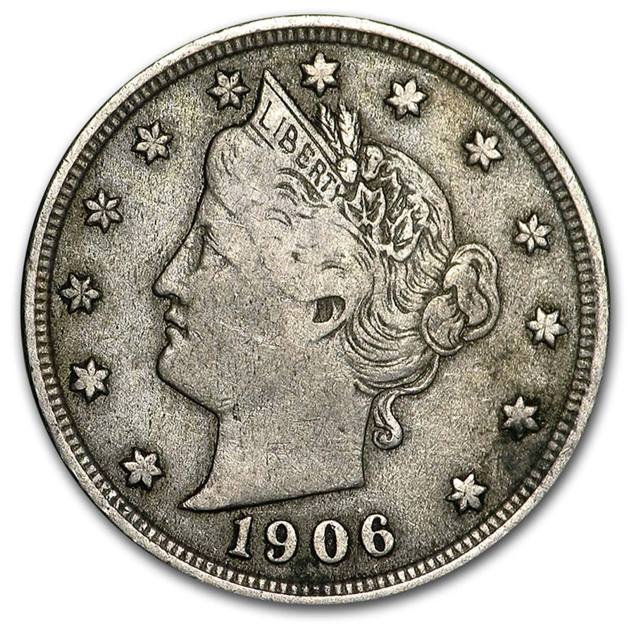 1906 Liberty Head V Nickel VF