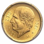 1906-M Mexico Gold 10 Pesos MS-62 PCGS