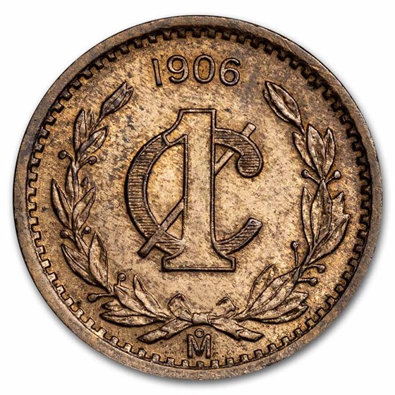1906 Mexico Bronze 1 Centavo BU (Narrow Date) 1906 Mexico Bronze 1 Centavo BU (Narrow Date)