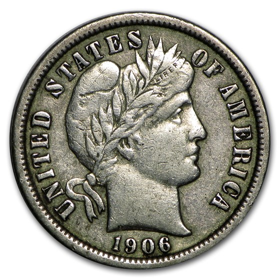 1906-O Barber Dime Fine 1906-O Barber Dime Fine
