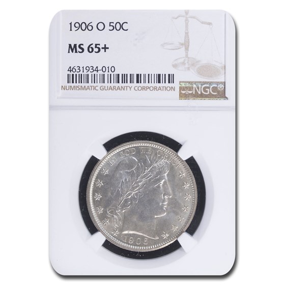 1906-O Barber Half Dollar MS-65+ NGC 1906-O Barber Half Dollar MS-65+ NGC